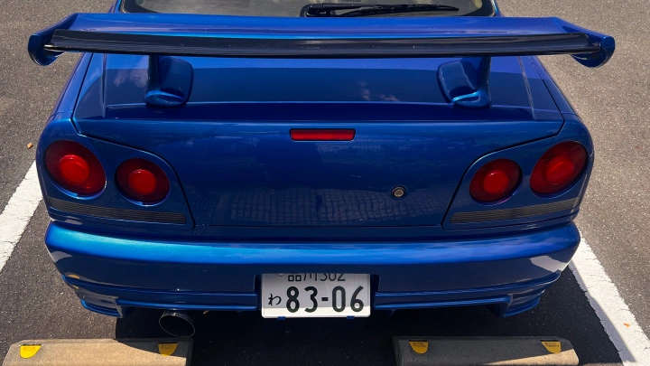Nissan Skyline R34 HR34 Sedan Bayside Blue No. 3 Tokyo JDM Rental - photo 7