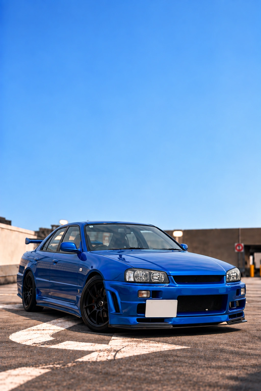 NISSAN Skyline R34 HR34 Sedan Nissan Skyline R34 HR34 Sedan Bayside Blue No. 2