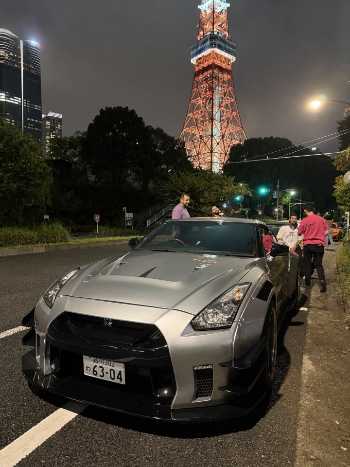 Nissan GT-R R35 LBWK 銀龍 夜間自駕之旅｜大黑 PA 1
